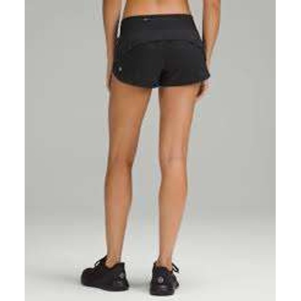 Lululemon Speed Up Low Rise Running Shorts Black 2.5 Inch Inseam Size 6